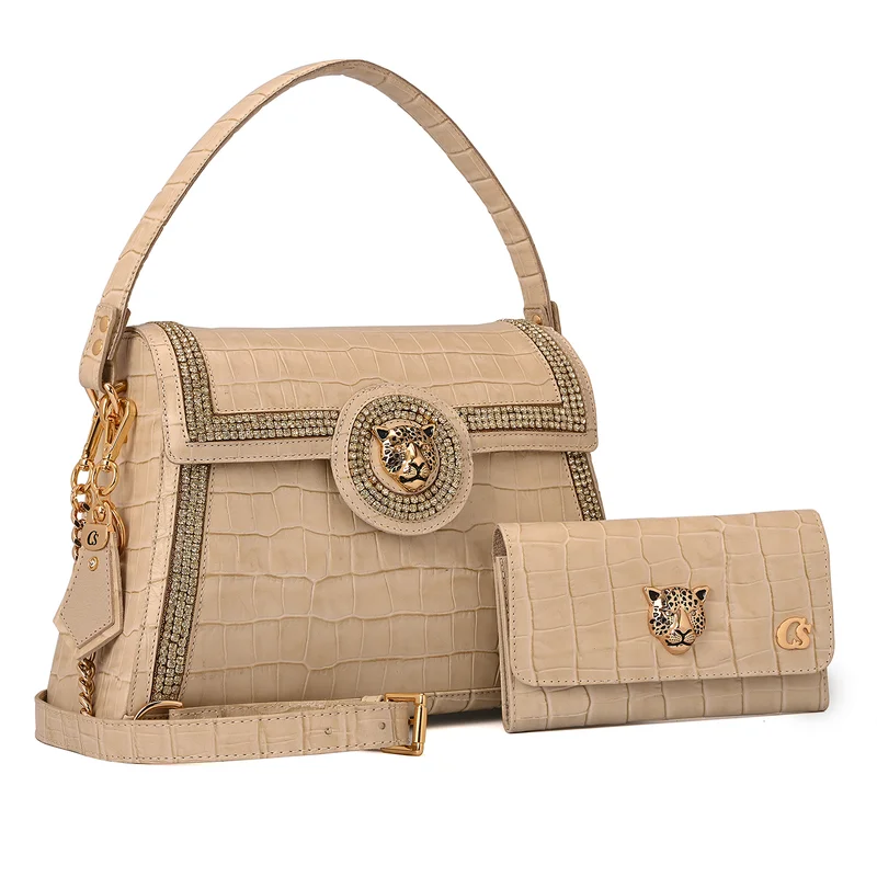 Carmen Steffens Premium Croco Off-White Bag